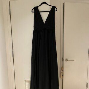Lulus Heavenly Hues Black Maxi Dress in Elegant Black Size L